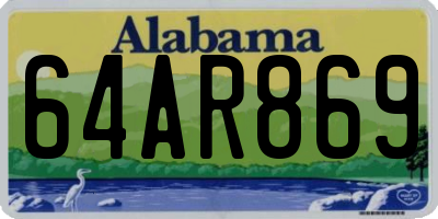 AL license plate 64AR869