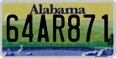 AL license plate 64AR871