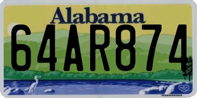 AL license plate 64AR874