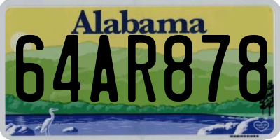 AL license plate 64AR878
