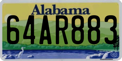 AL license plate 64AR883