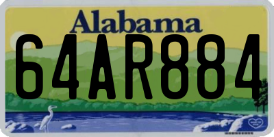 AL license plate 64AR884