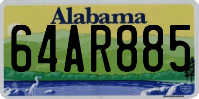 AL license plate 64AR885