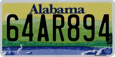 AL license plate 64AR894
