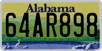 AL license plate 64AR898