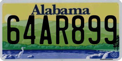 AL license plate 64AR899