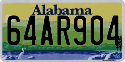 AL license plate 64AR904