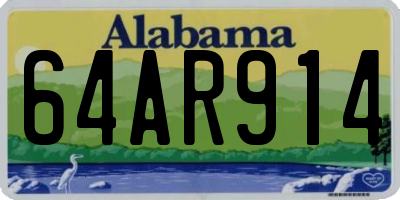 AL license plate 64AR914