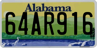 AL license plate 64AR916
