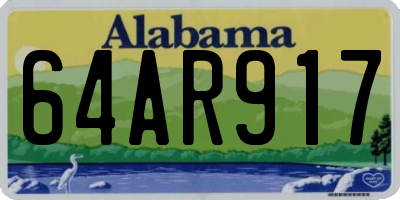 AL license plate 64AR917