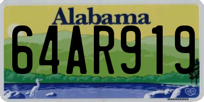 AL license plate 64AR919