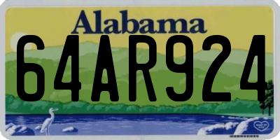 AL license plate 64AR924