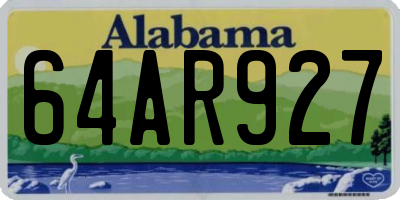 AL license plate 64AR927