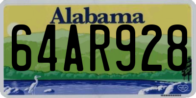 AL license plate 64AR928