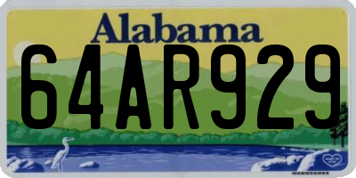 AL license plate 64AR929