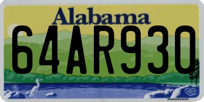 AL license plate 64AR930