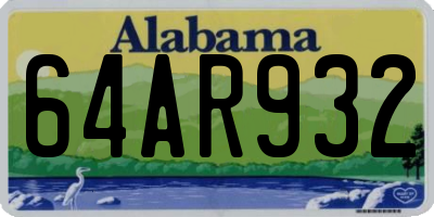 AL license plate 64AR932