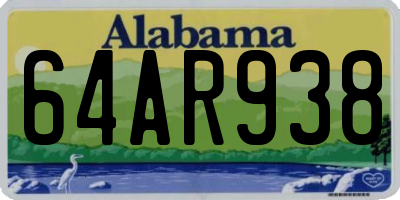 AL license plate 64AR938