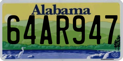 AL license plate 64AR947