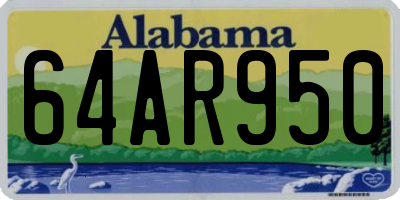 AL license plate 64AR950