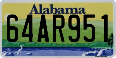 AL license plate 64AR951