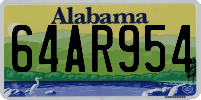 AL license plate 64AR954