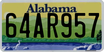AL license plate 64AR957