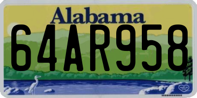 AL license plate 64AR958