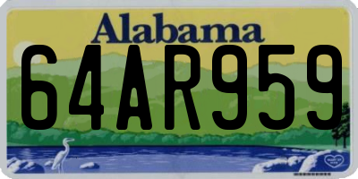 AL license plate 64AR959