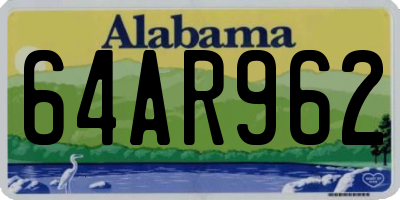 AL license plate 64AR962