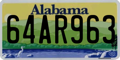 AL license plate 64AR963