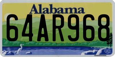 AL license plate 64AR968