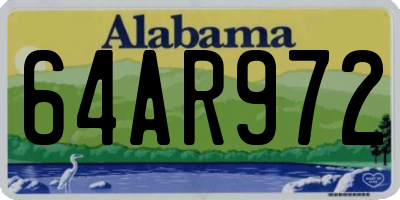 AL license plate 64AR972