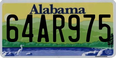AL license plate 64AR975