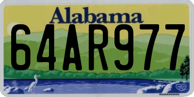AL license plate 64AR977