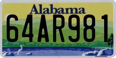 AL license plate 64AR981