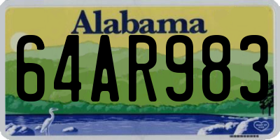 AL license plate 64AR983