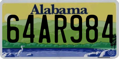 AL license plate 64AR984