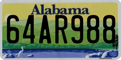 AL license plate 64AR988