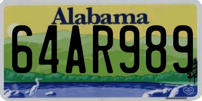 AL license plate 64AR989