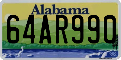 AL license plate 64AR990