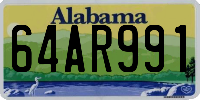 AL license plate 64AR991