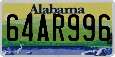 AL license plate 64AR996