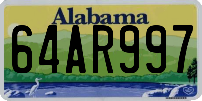 AL license plate 64AR997
