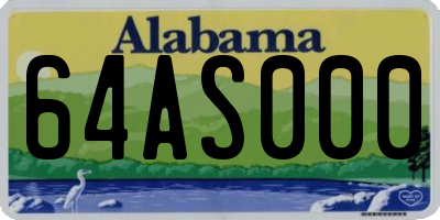 AL license plate 64AS000