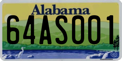 AL license plate 64AS001