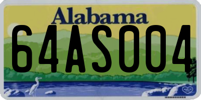 AL license plate 64AS004