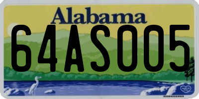 AL license plate 64AS005