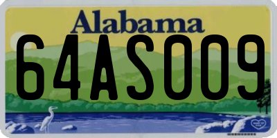 AL license plate 64AS009