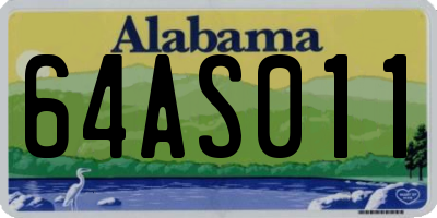 AL license plate 64AS011